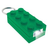 Mattoncino torcia portachiavi verde LEGO